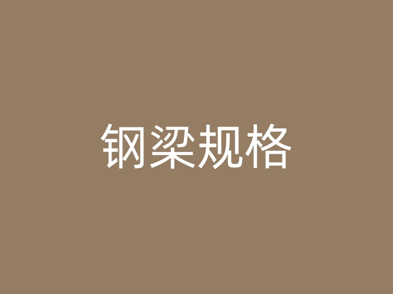 鋼梁規格